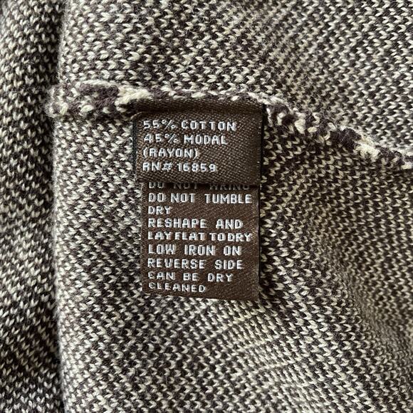 J. McLAUGHLIN Size Large Brown Knit Front Zip Long Sleeve Tunic Sweater Dress - Picture 5 of 6